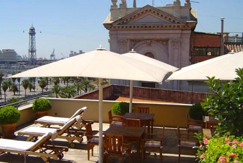 Dakterras Hotel aan de Port Vell Barcelona Dakterras Hotel aan de Port Vell Barcelona